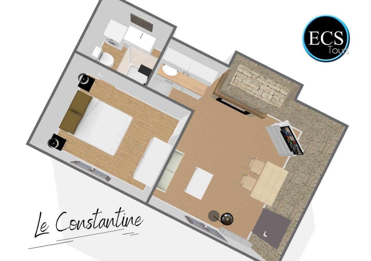 Le Constantine - Quartier Historique - Charme & Ancien Apartment Tours Luaran gambar